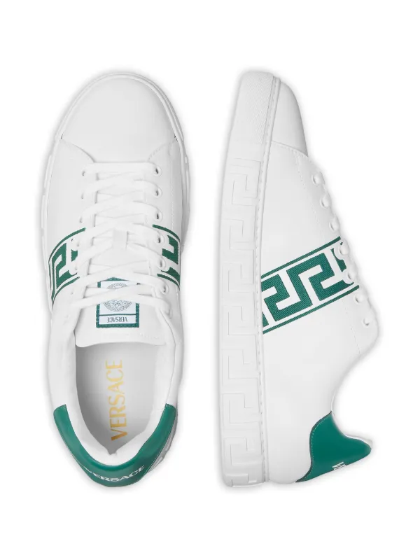 Versace White Greca-Pattern Runner Sneakers Auth Versace Trigreca White Sneakers Men Sz 11.5/No Box (075  main image 3