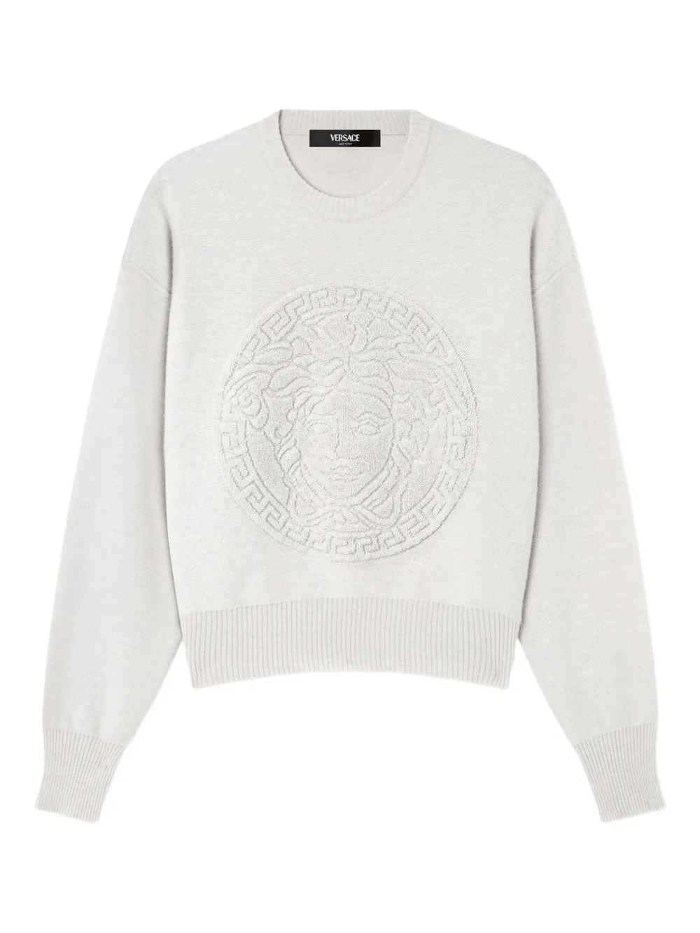 Versace Pullover mit Medusa-Motiv - Grau