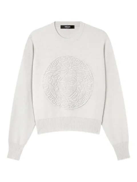 Versace Medusa-motif crew-neck sweater