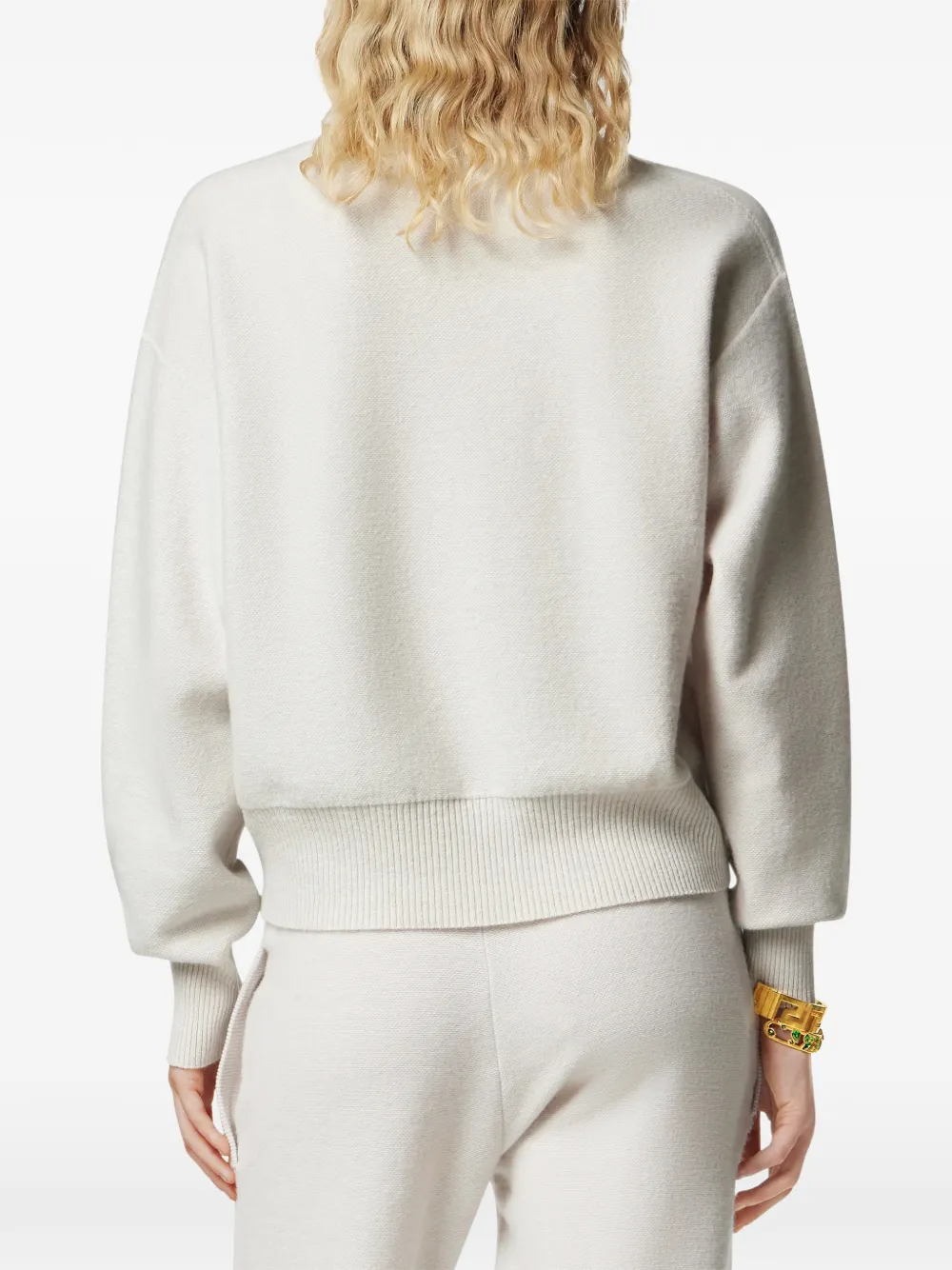 Versace Trui met Medusa-patroon en ronde hals Grijs