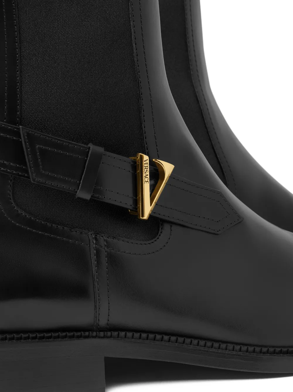 Versace Laarzen met ronde neus Zwart