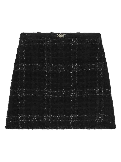 Versace check-pattern mini skirt