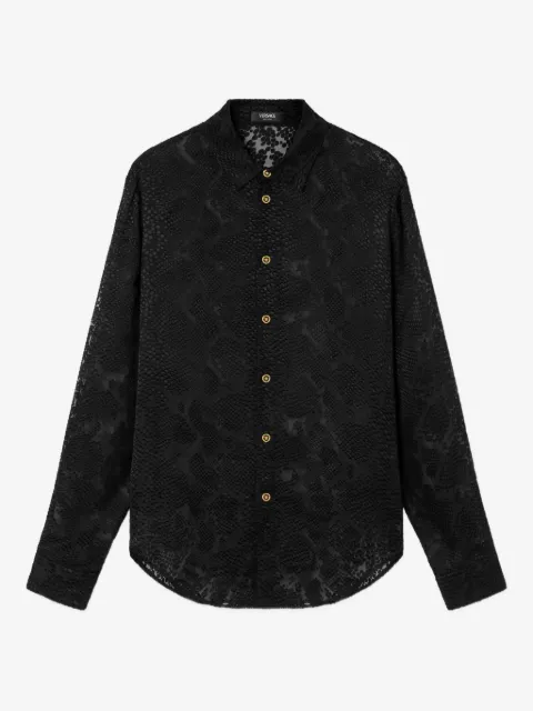 Versace snakeskin-pattern shirt