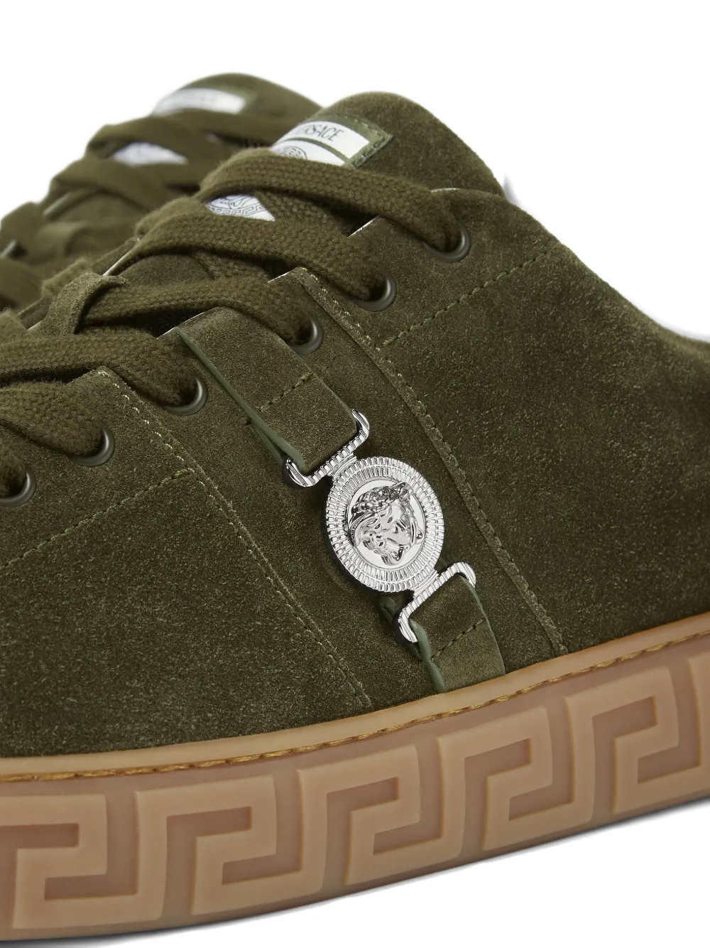 Versace Suède sneakers verfraaid met Greca Groen