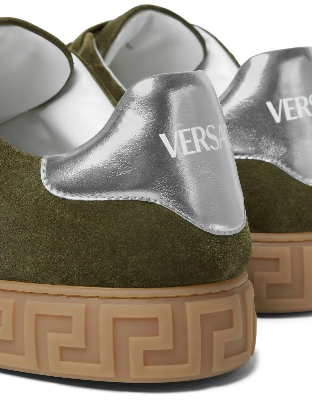 Versace Suède sneakers verfraaid met Greca Groen