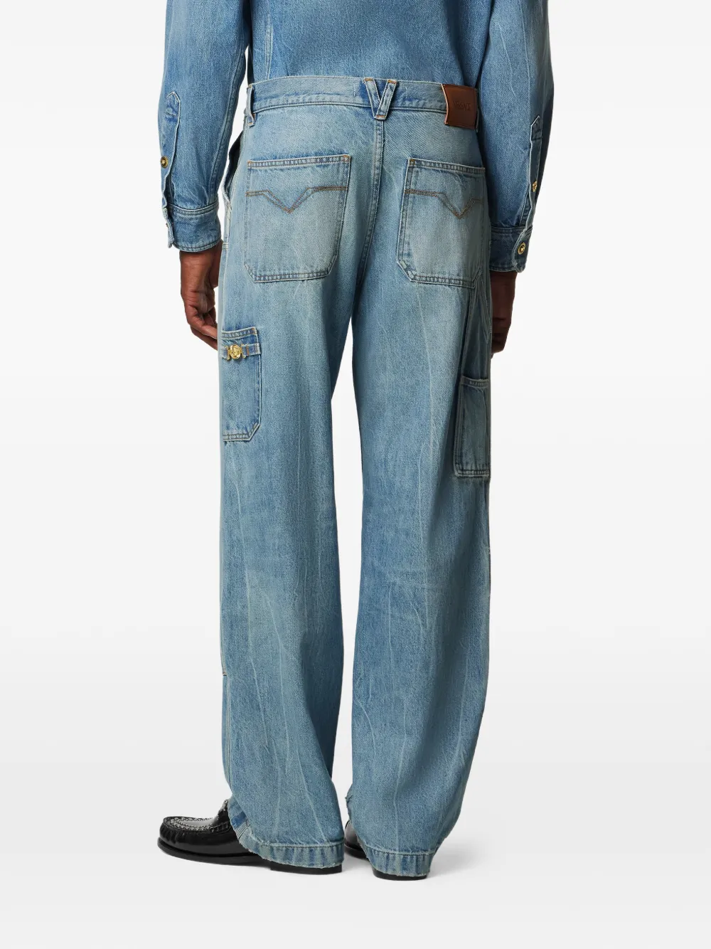 Versace Carpenter jeans met cargo zak Blauw