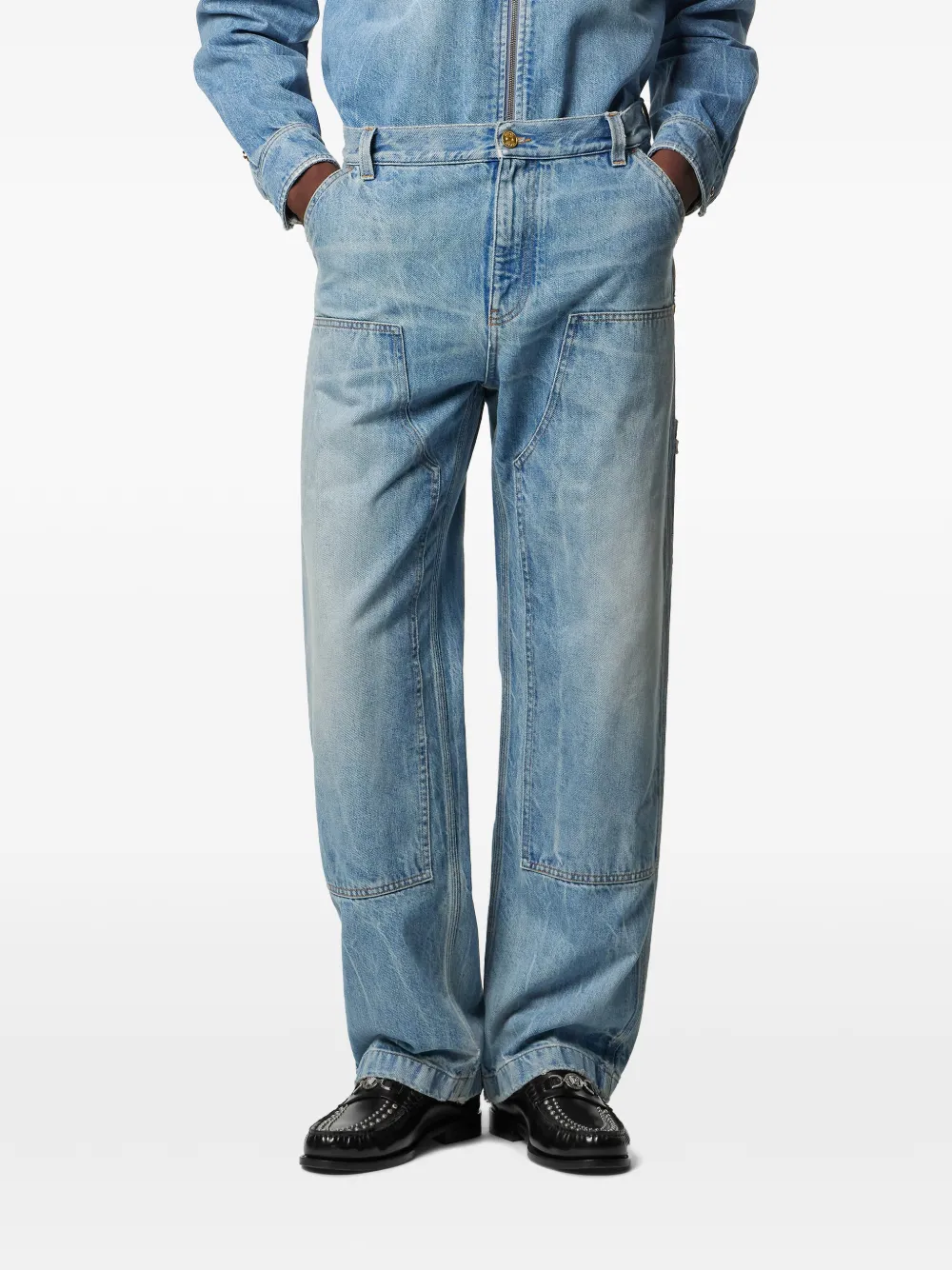  Versace Carpenter Utility-pocket Jeans - Blue 