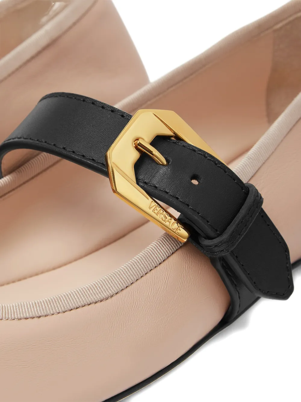 Versace La Medusa ballerina's van nappa leer Beige