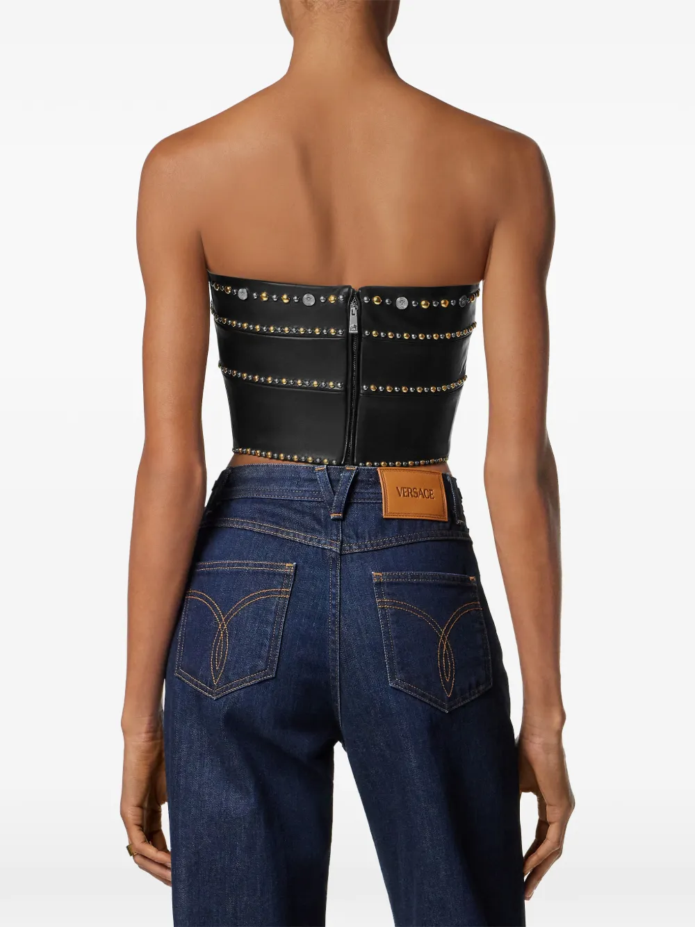Studded Leather Top