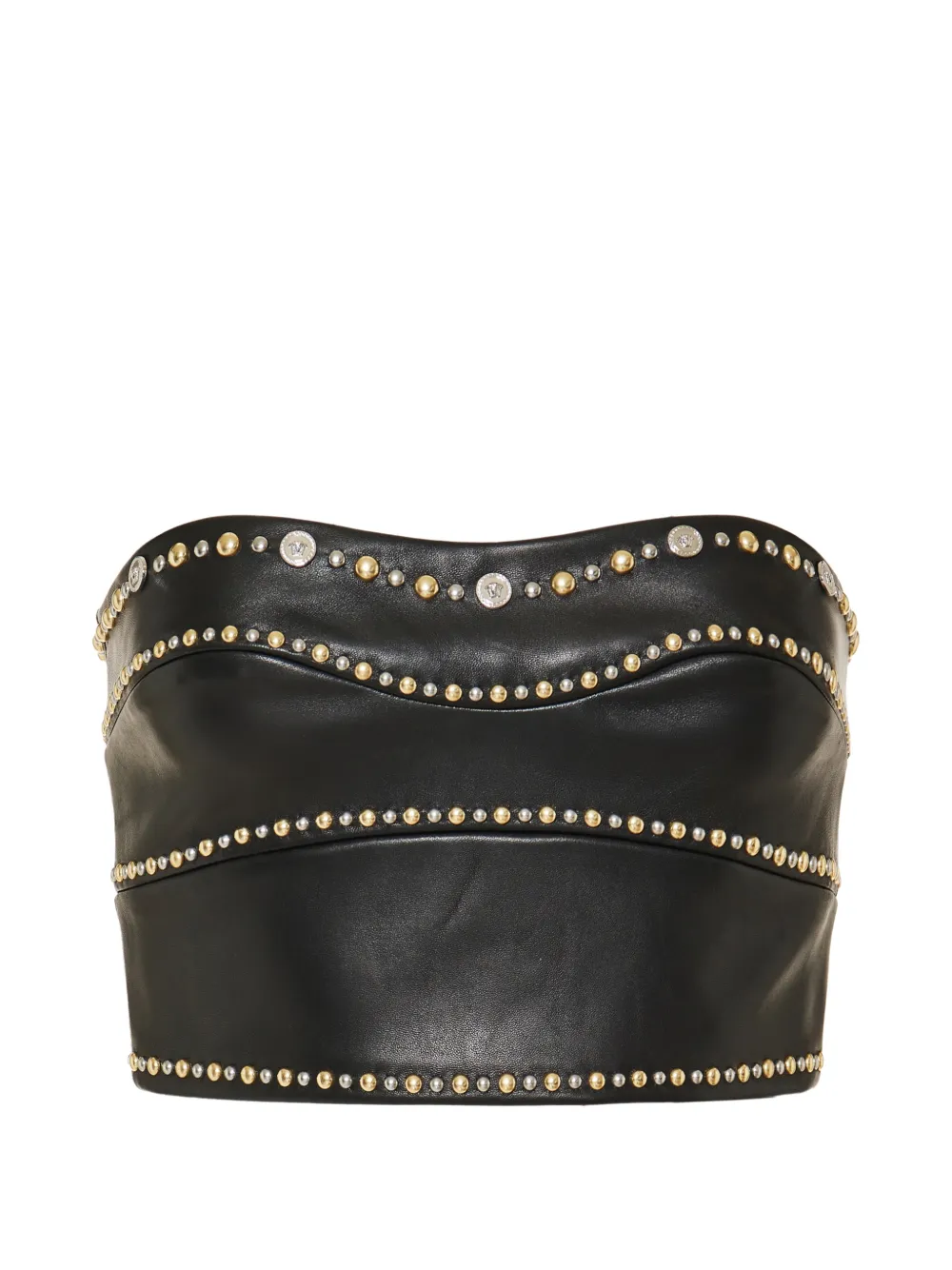 Versace Top con borchie - Nero
