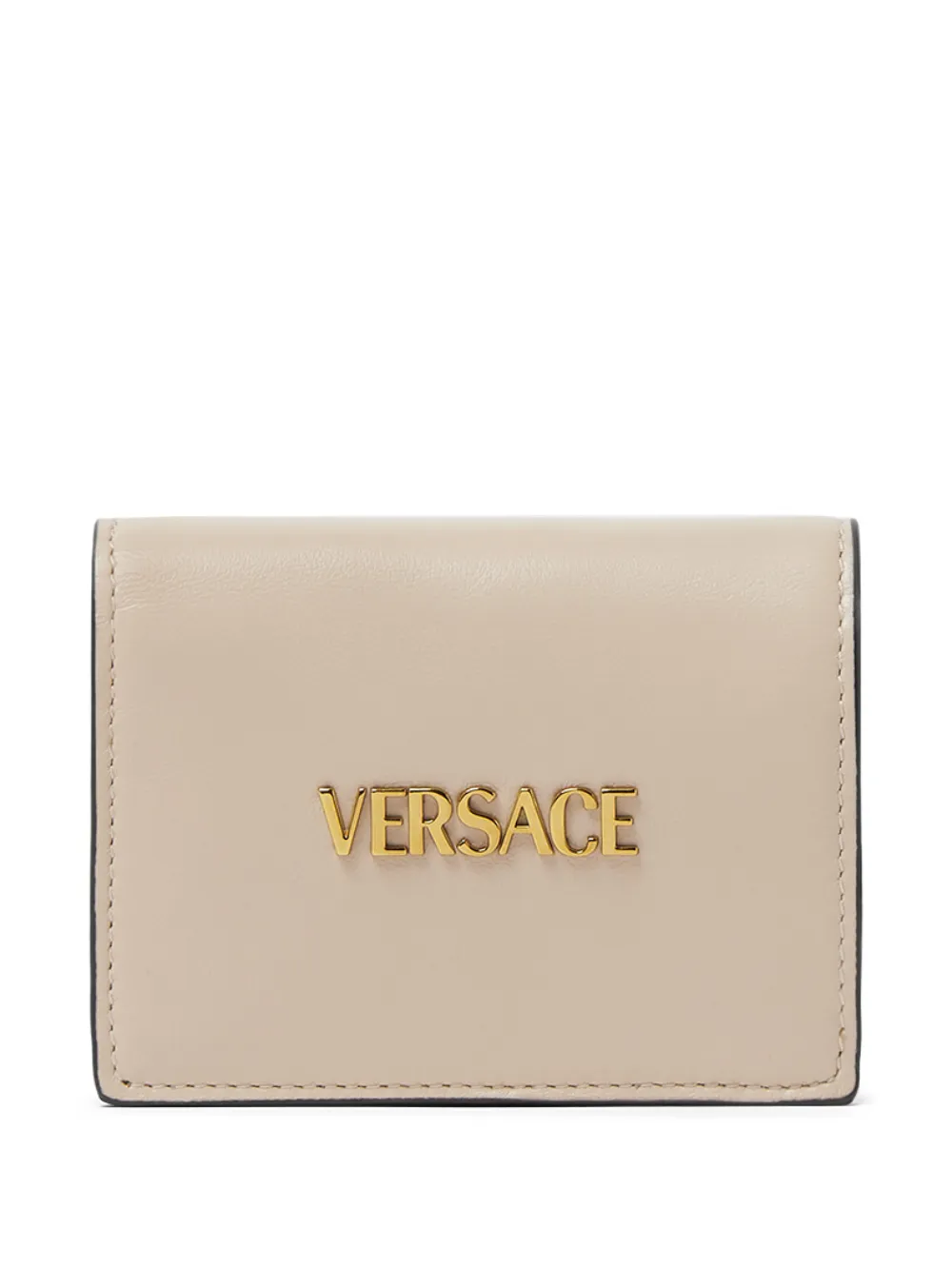 Versace Portafoglio in pelle con logo - Toni neutri