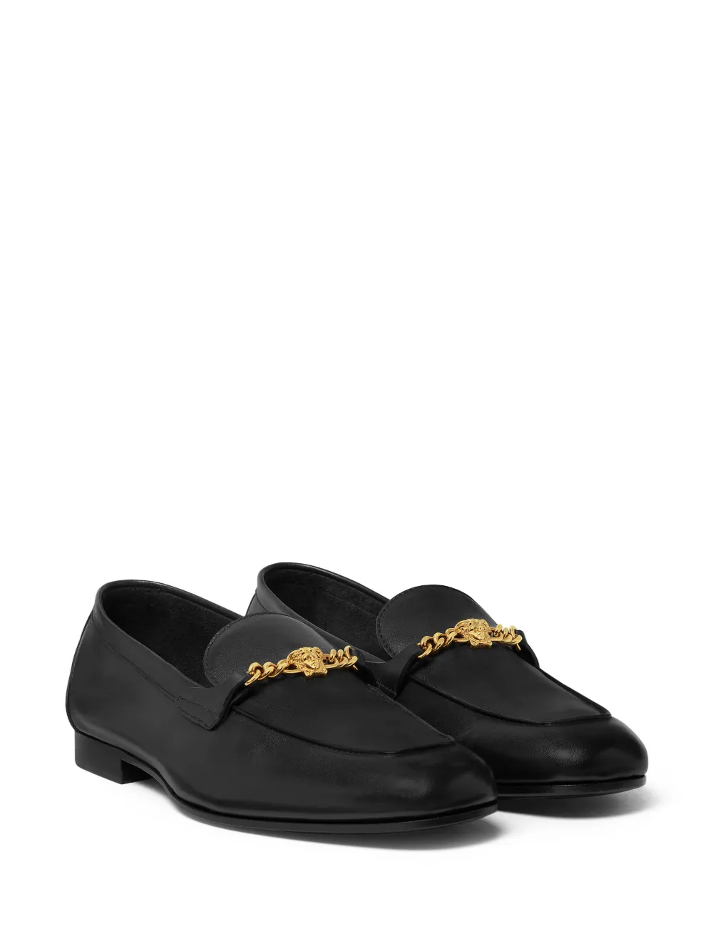 Versace Medusa leren loafers - Zwart