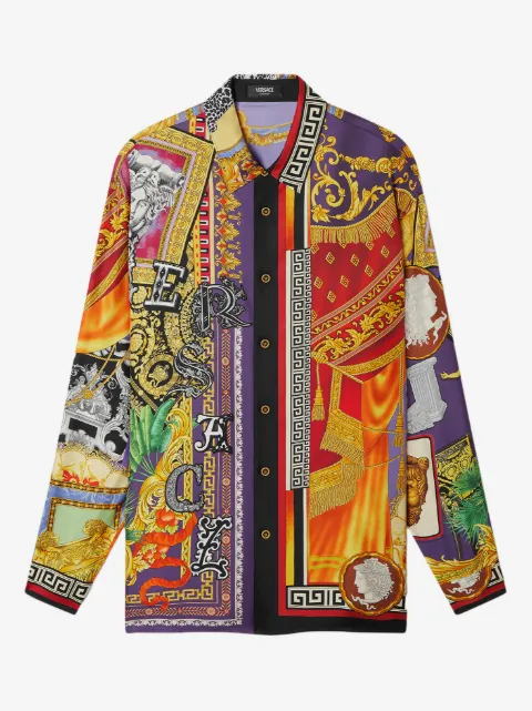Versace chemise à boutonnière sur le devant