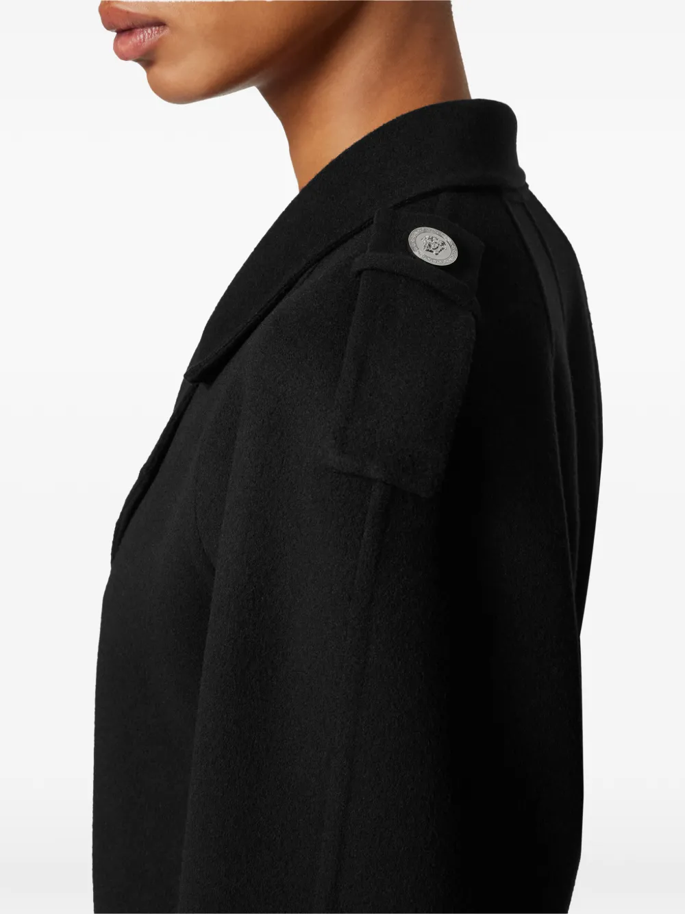 Versace Kasjmier mantel Zwart