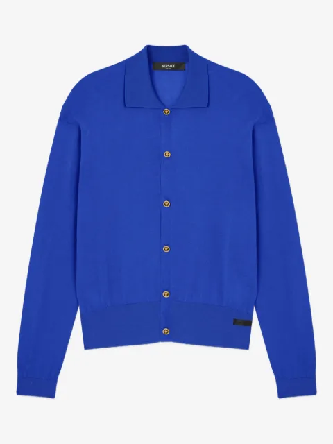 Versace buttoned collared cardigan