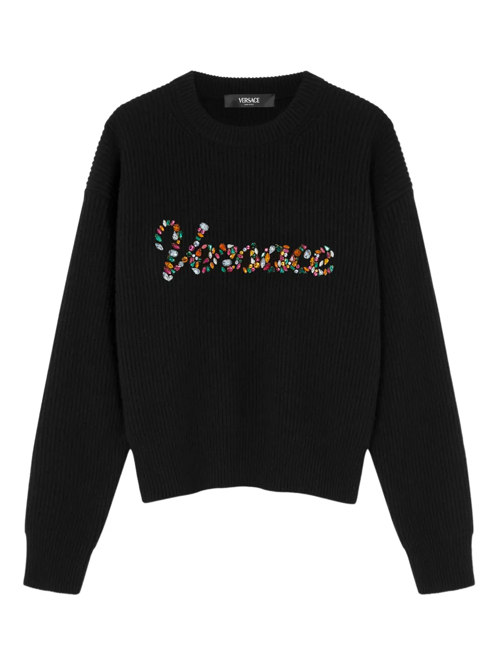 Versace Maglione con ricamo - Nero
