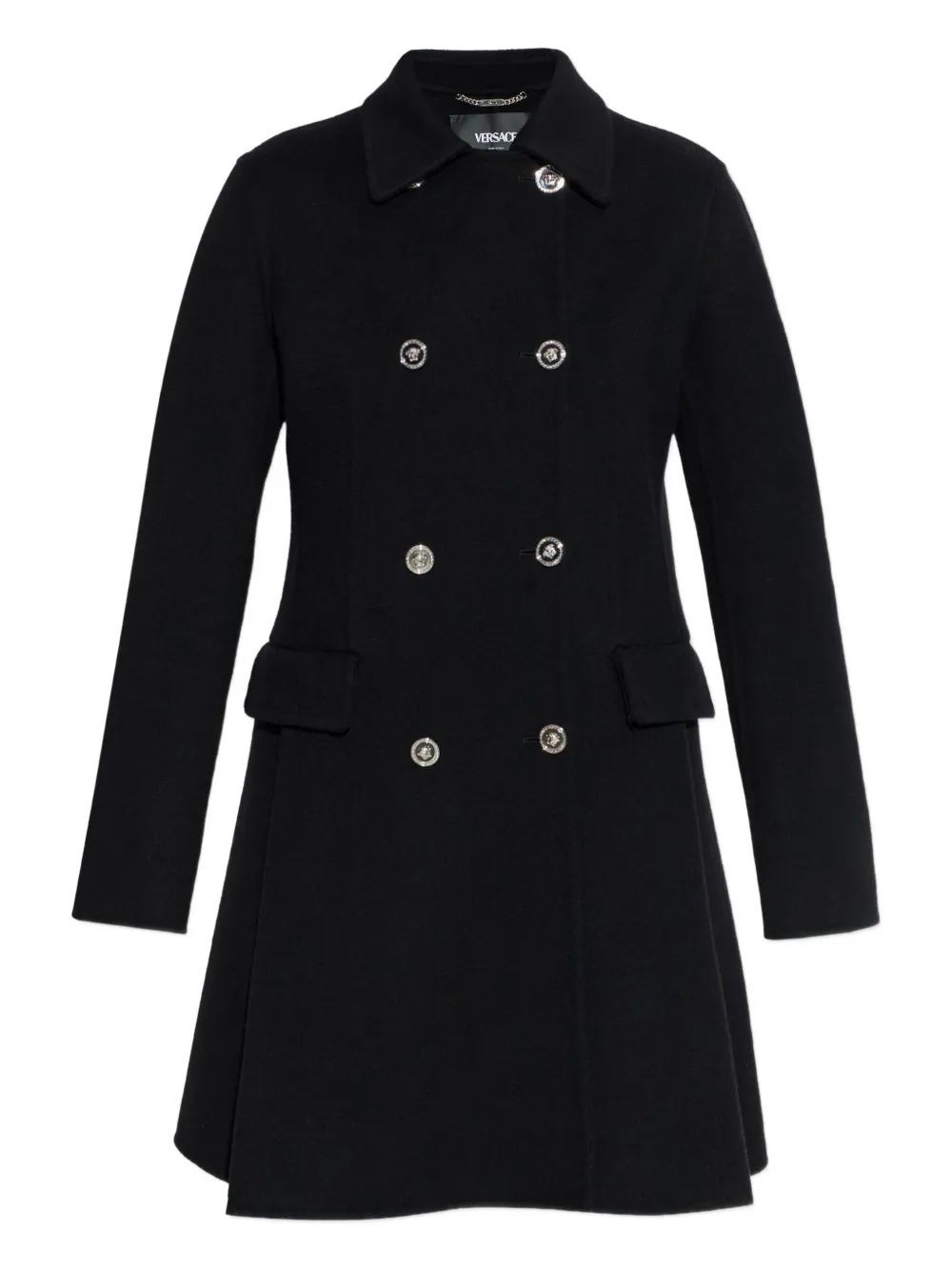 Versace double-breasted coat | Black | Image 1