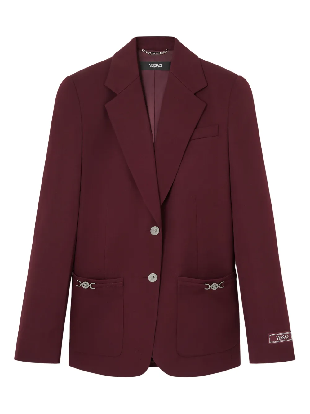 Versace Medusa-detail pocket blazer - Red