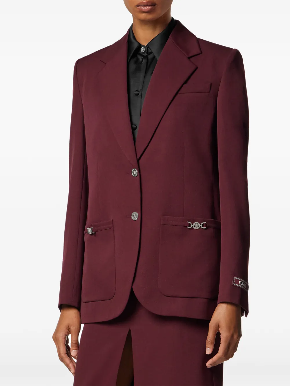  Versace Medusa-detail Pocket Blazer - Red 