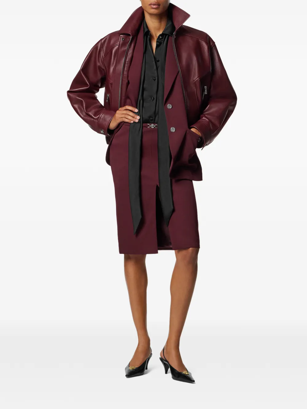  Versace Medusa-detail Pocket Blazer - Red 