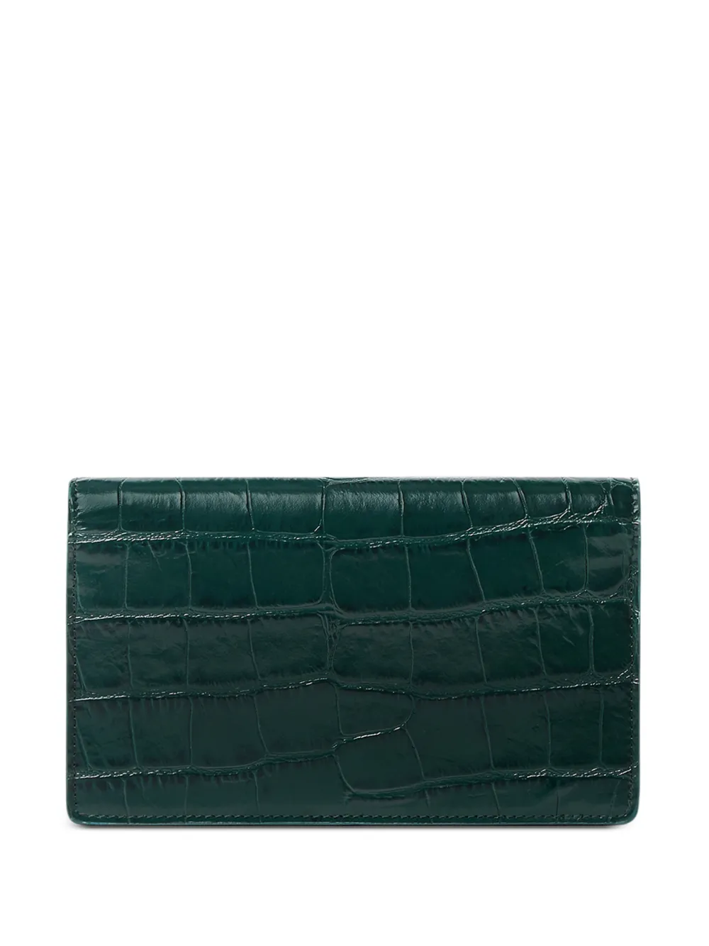Versace Medusa '95 Croc-embossed Wallet In Green