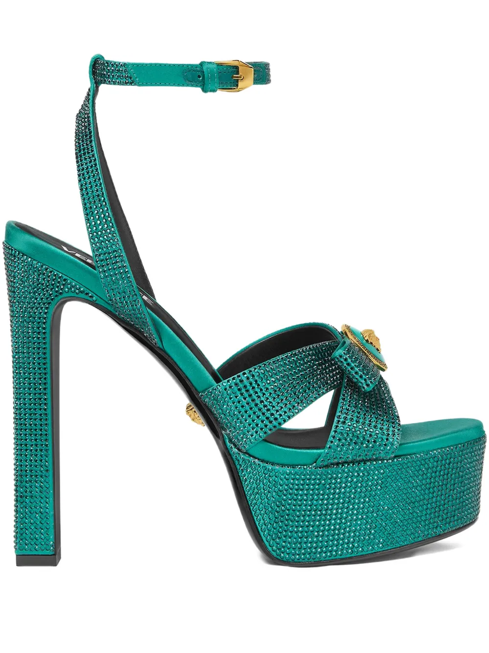 Versace Sandali con dettaglio Medusa 140mm - Verde