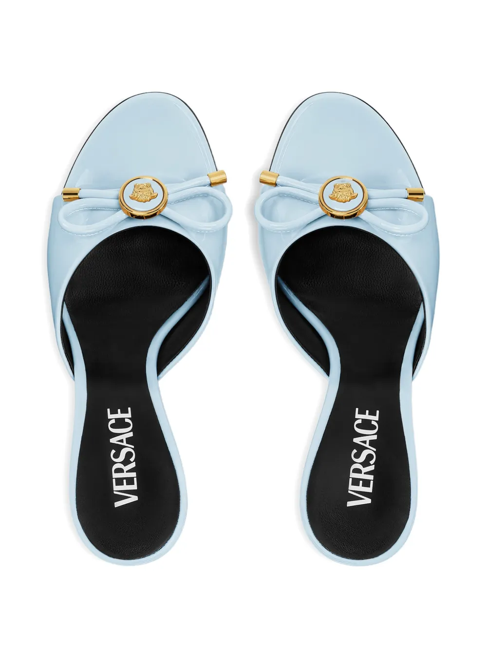 Versace 85 mm Opera Bow sandalen met stilettohak Blauw