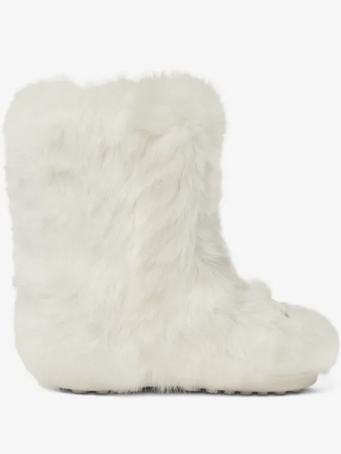 Versace Gianni ribbon shearling boots