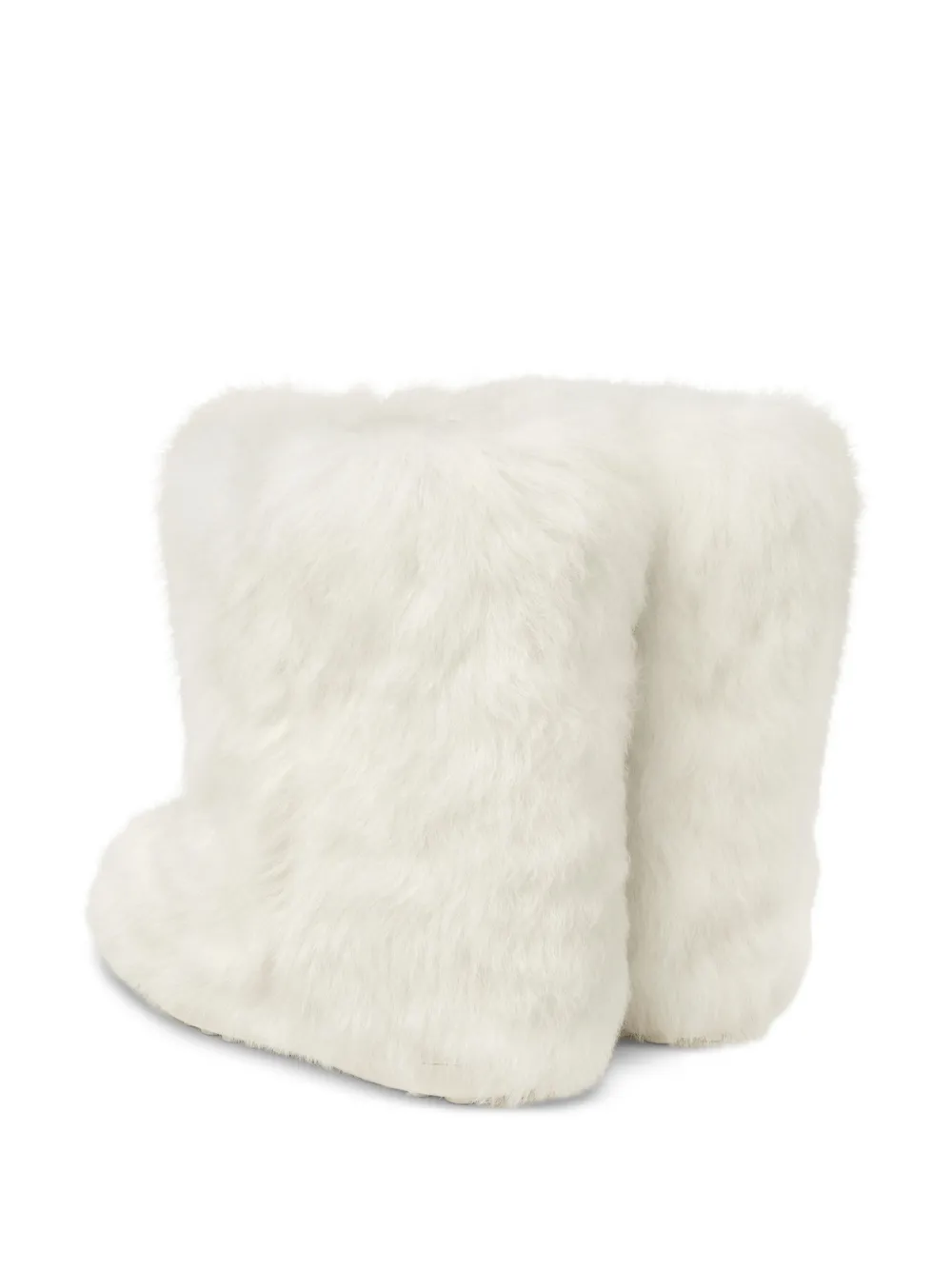  Versace Medusa Fur Boots - White 
