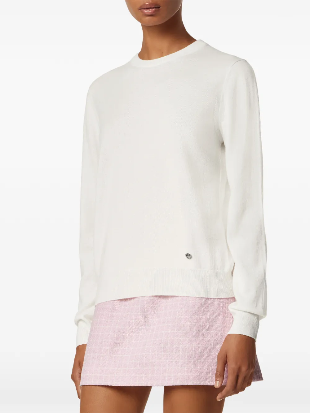  Versace Round-logo Sweater - White 