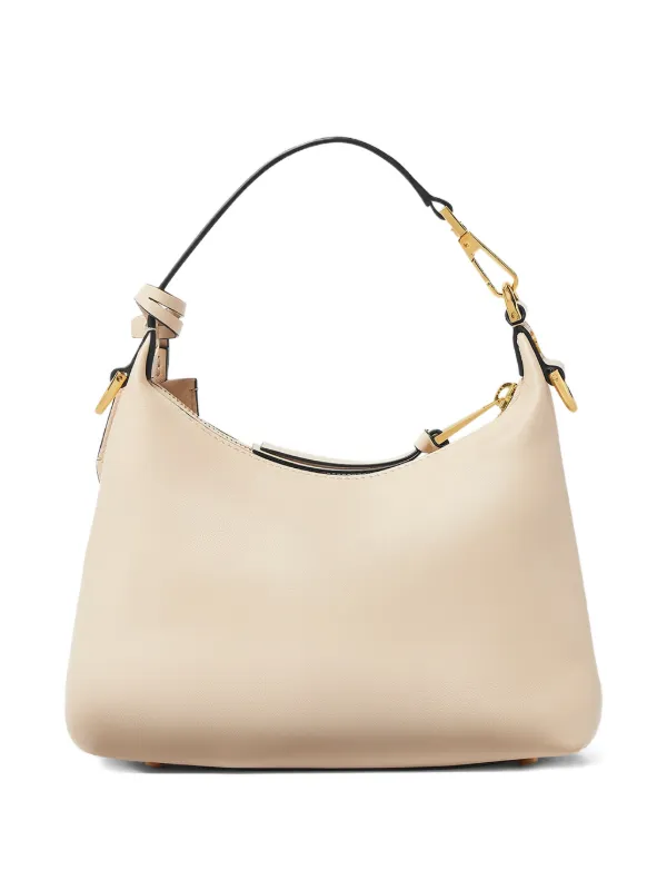 VERSACE メデューサ ショルダーバッグ シボ革 ゴールド金具 ベージュ Versace Versace Tag Nappa Shoulder Bag | Neutrals | FARFETCH ID