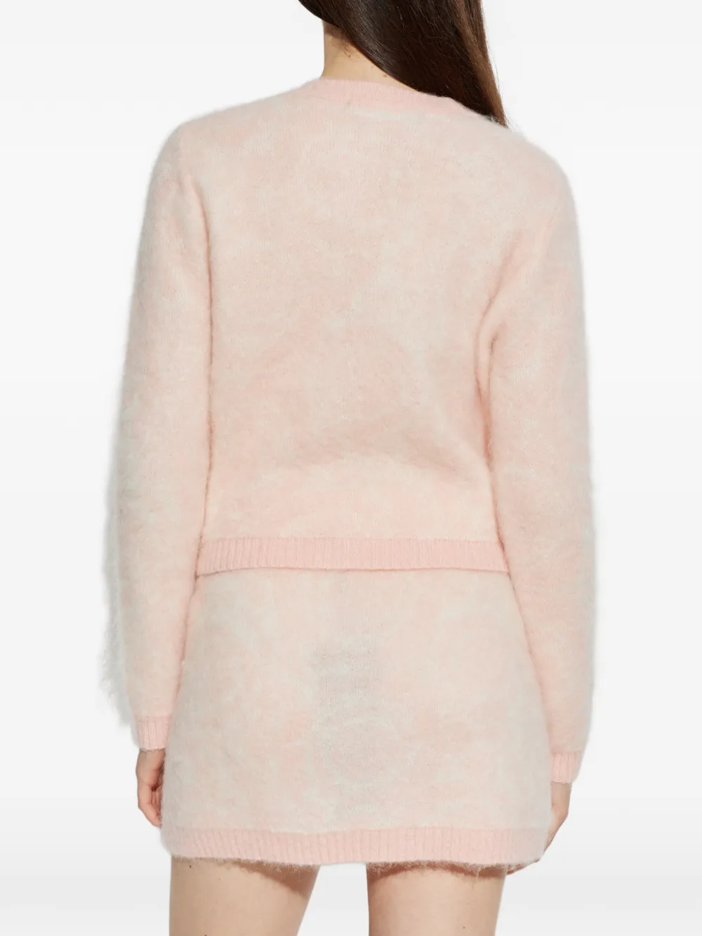 Versace Mohair Cardigan In Pink