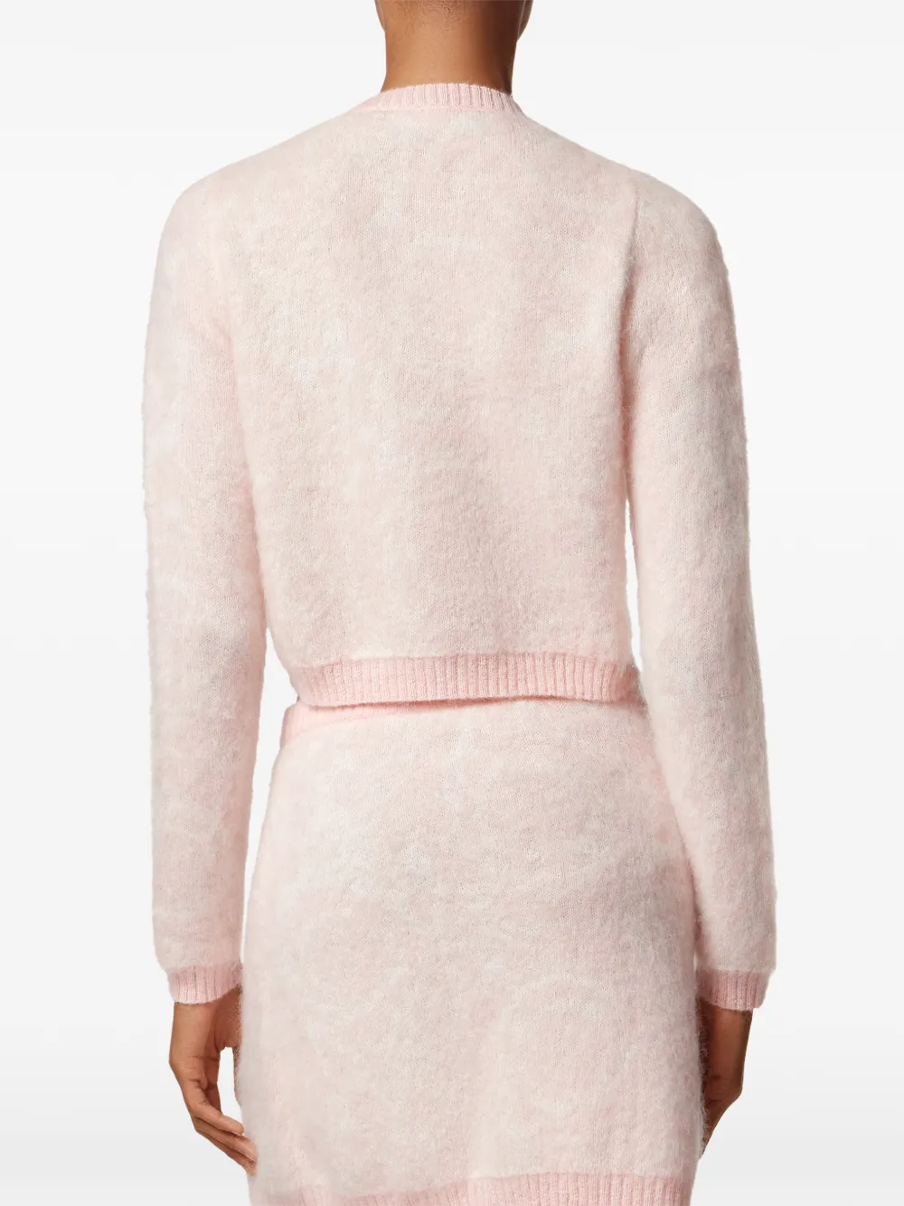  Versace Mohair Knit Cardigan - Pink 