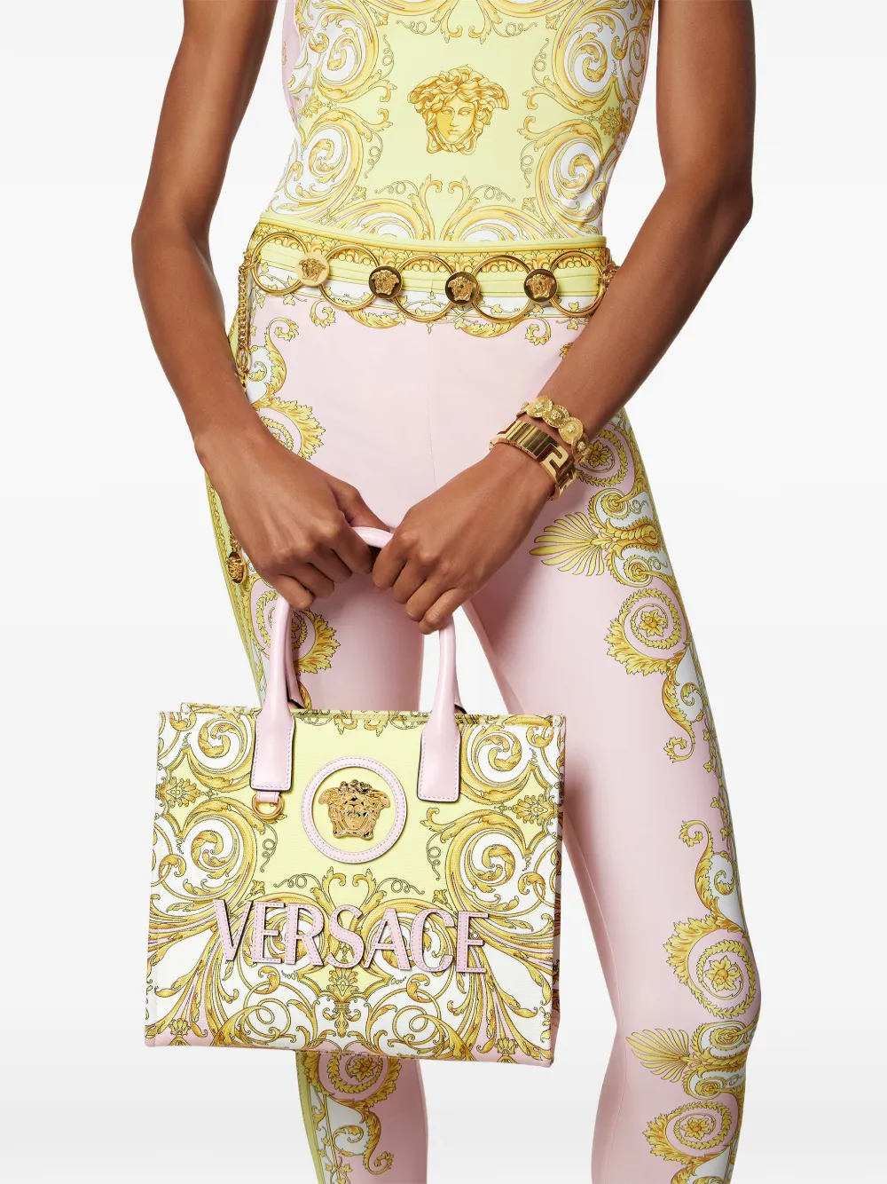 Versace Medusa Barocco-print tote bag - Roze