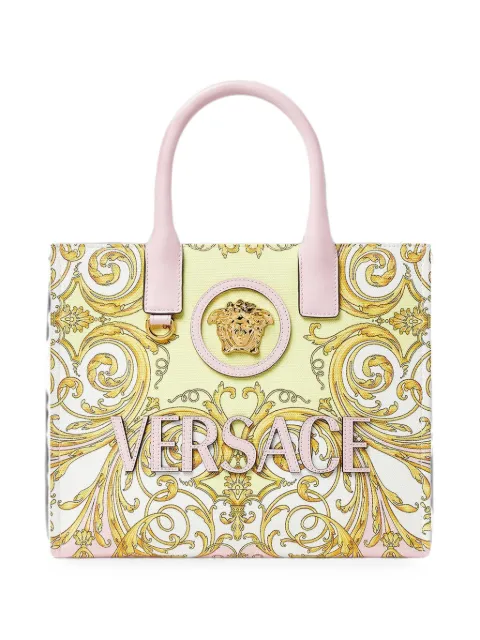 Versace Borsa tote La Medusa piccola in tela con stampa