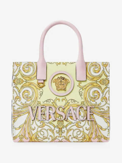 Versace small La Medusa printed canvas tote bag