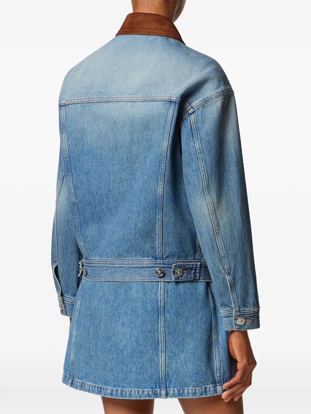 Versace Denim trucker jack Blauw