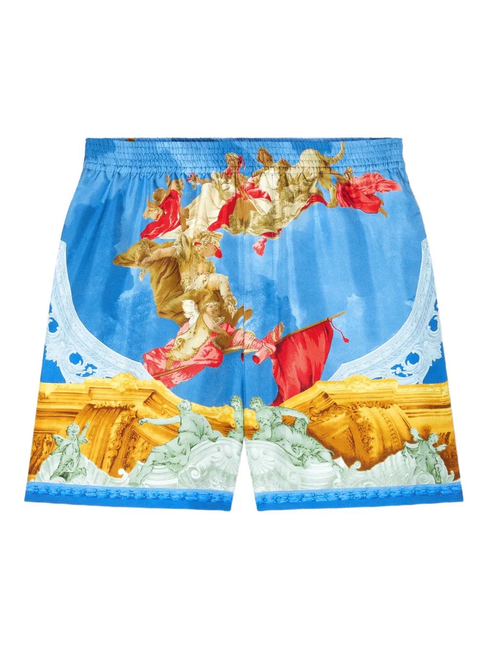 Versace graphic-print shorts - Blauw