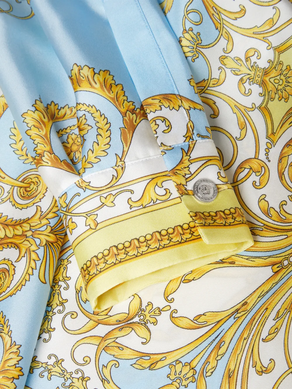 Versace Silk Midi Dress In Multi