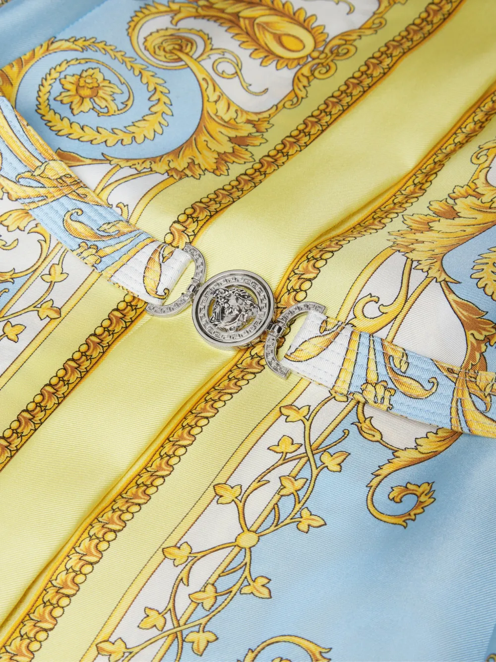 Versace Silk Midi Dress In Multi