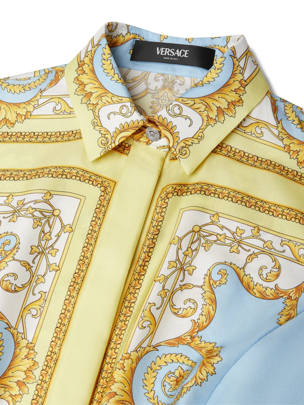 Versace Silk Midi Dress In Multi