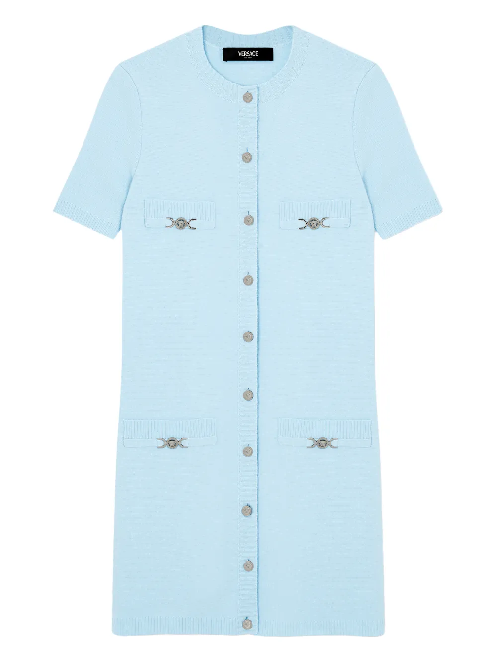 Versace Abito corto in lana - Blu