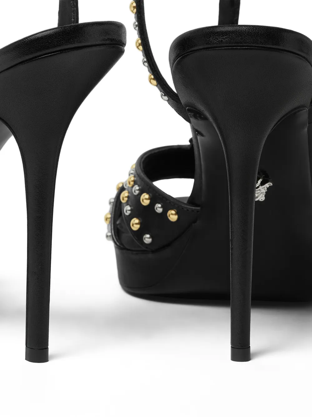 Versace Leren sandalen Zwart