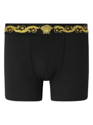 Versace グレカ ボーダー ボクサーパンツ | ブラック | FARFETCH JP