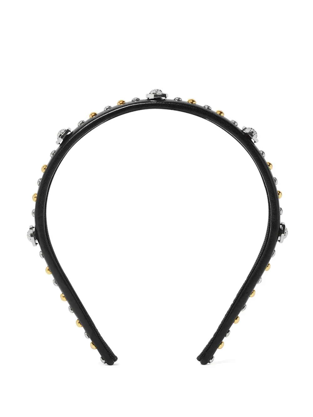  Versace Medusa Head Studded Headband - Black 