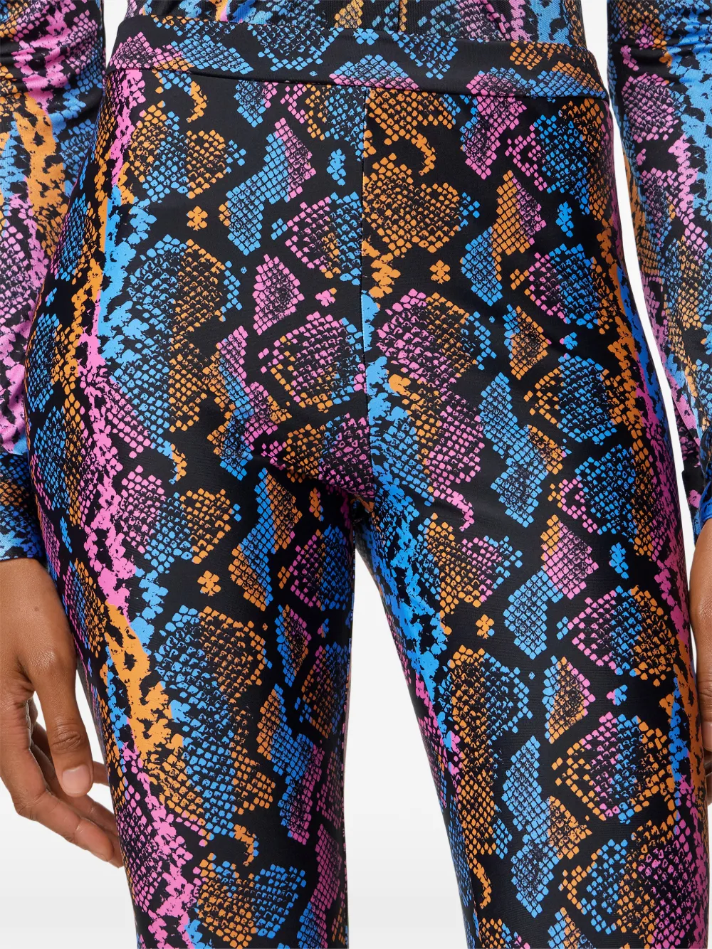 Versace Snakeskin-print Leggings In Multi