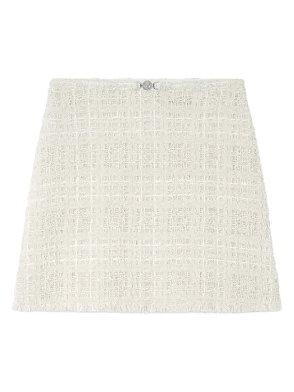 Versace A-line frayed mini skirt | White | Image 1