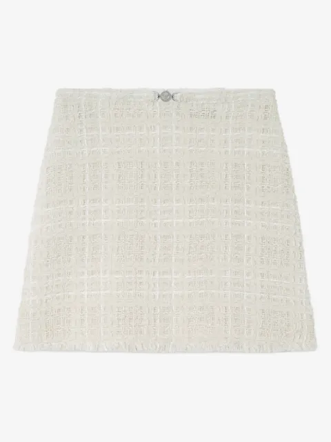 Versace tweed cotton mini skirt
