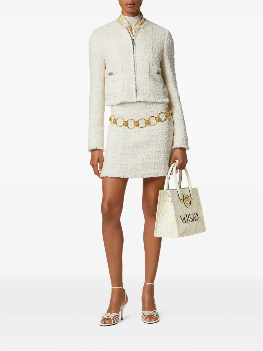 Versace A-line frayed mini skirt | A-Line Skirts | Image 2