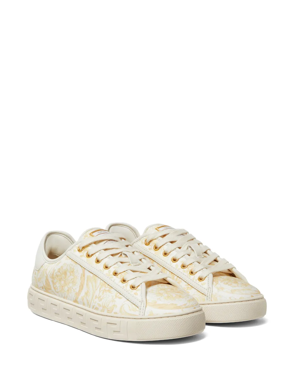 Versace Greca sneakers met print Beige